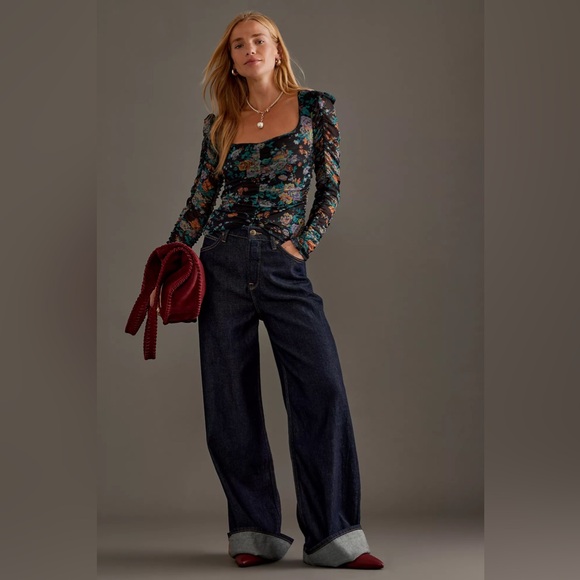 Anthropologie Tops - By Anthropologie Long-Sleeve Ruched Top
